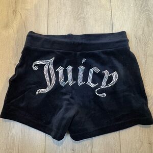 Juicy Couture Black Velour Athletic Shorts